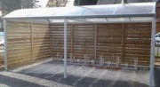 Abri cycles à bardage ajouré