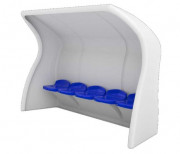 Abri de touche monobloc blanc