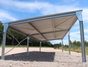 Abri métallique monopente en kit - 5,4x10x3m - 54m²