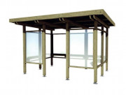 Abri fumeur en bois - L.348 x l.235 x H.250 cm