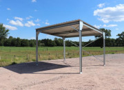Abri métallique monopente en kit - 4x5x3,4m - 20m²