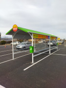 Abri pour chariots à toit double pentes