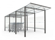 Abri pour chariots de supermarchés