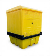 Abri pour IBC emboitable - H.2265 x L.1775 x P.1770 mm - Capacité : 1260 L - Charge max. 2500 kg