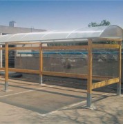 Abri vélo en bois avec toit en polycarbonate - Capacité 9 vélos ou 4 motos - L. 4360 ou 8500 mm