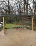 Abri vélo moto ouvert avec toiture plate