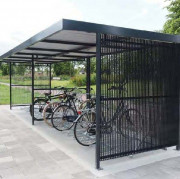 Abri vélo ouvert toit plat