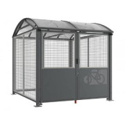 Abri vélos et motos sécurisé - Dim. L2520 mm x H2640 x P2830 mm - Sur platines