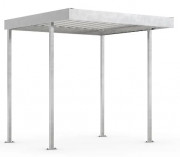 Abri vélos galvanisé toit plat