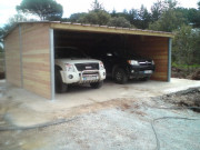 Abri voiture bois