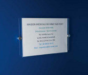 Porte affiche mural en plexi - A 4 ou A5 - Vertical ou Horizontal
