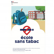 Affiche autocollante « Ecole sans tabac » - A5 ou A4