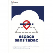 Affiche autocollante « espace sans tabac » - A4 ou A5