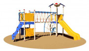 Aire de jeux extérieurs avec toboggan - Pour enfant de 3 à 12 ans - Hauteur de chute 185 cm