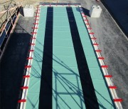 Aire de lavage souple pliable de chantier - Capacité 31 200 L - Dim. L24 x l4,50 x H0,30 m