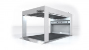 Aire de préparation carrosserie - Débit 18 000 m3/h - Dim. L6600 x l4000 x H2800 mm