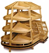 Angle pour intergondole 4 niveaux de présentation