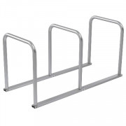 Arceau de stationnement vélo modulaire - Ø 50 mm - Larg. 60 cm - H. hors sol 80 cm - Fixation à 2 rails