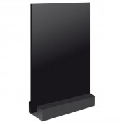 Ardoise de table restaurant - Paquet de 3 - Socle bois noir - 15 x 22 cm