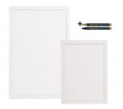 Ardoise blanche double face - Dim. 40x30 ou 60x40 cm