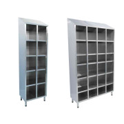 Armoire à Casiers inox - Compartiments sans portes - Hauteur 2160 mm