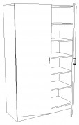 Armoire à porte de laboratoire