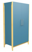 Armoire penderie en bois 2 portes - H.1800 x P.600 x L.1030 mm