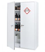 Armoire de stockage produits chimiques avec fermeture automatique des portes