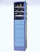 Armoire de recharge pour ordinateurs portables - 10 casiers - 1 prises/casier - Dimensions : (L x P x H) 415 x 500 x 1790 mm