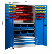 Armoire industrielle à bacs