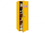 Armoire pour inflammables avec fermeture automatique - Armoire de sécurité - 1 porte - 3 étagères de rétention : 3 x 6 L - 1 bac de rétention de 28 L
