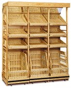 Armoire présentoir en osier