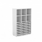 Armoire scolaire - 6 casiers - 21 plateaux 