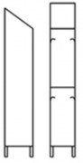 Armoire vestiaire 2 portes inox - En acier inox épaisseur 0,8 mm - Dimensions (L x P x H) : 325 x 400 x 2000 mm