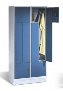 Armoire vestiaire avec portes fixes - Largeur : 420 ou 820 mm - Hauteur : 1800 mm - Sur socle ou sur banc intégré
