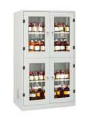 Armoires de stockage produits chimiques - Capacité 280 L - 4 compartiments - Dim. L1200 x P600 x H1950 mm