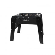 Baby-foot en métal - Barres en acier chromé - Joueurs en métal décorés main - L.115 x l.105 x H.90 cm - Noir