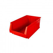 Bac à bec alimentaire en polypropylène rouge - Volume : 22,2L - 500 x 303 x H200 mm