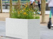 Bac à fleurs rectangulaire en béton écologique