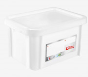 Bac alimentaire gerbable avec couvercle - 400x300 mm - 15 L