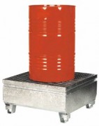 Bac de rétention acier caillebotis - 1 fût 220 L