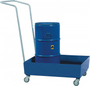 Bac de rétention mobile en acier - Capacité de 65 à 217 L - Avec ou sans caillebotis