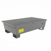 Bac de rétention en acier galvanisé 2 fûts - Capacité 220L