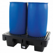 Bac de rétention en polyéthylène 2 fûts - Capacité 230L