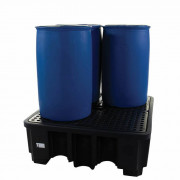 Bac de rétention en polyéthylène 4 fûts - Capacité 485L