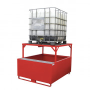 Bac de rétention rigide pour cubitainer - Capacité rétention : 1400 l - Dimensions (L x l x h) : 1590 x 1340 x 1200 mm