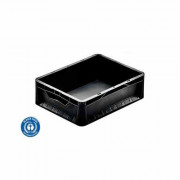 Bac Plastique Plein Norme Europe Noir - 11,4 L à 66 L - 400 x 300 mm ou 600 x 400 mm