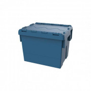 Bac navette polypropylène avec couvercle - Volume : 28 L - 400 x 300 x H306 mm - Bleu
