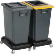 Bac tri sélectif 2 bacs 60 L sur roulettes