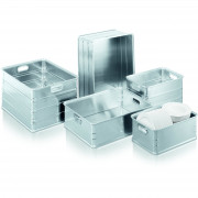 Bac de stockage en aluminium - Aluminium naturel - Volume : 37 à 155 L - 5 dimensions disponibles